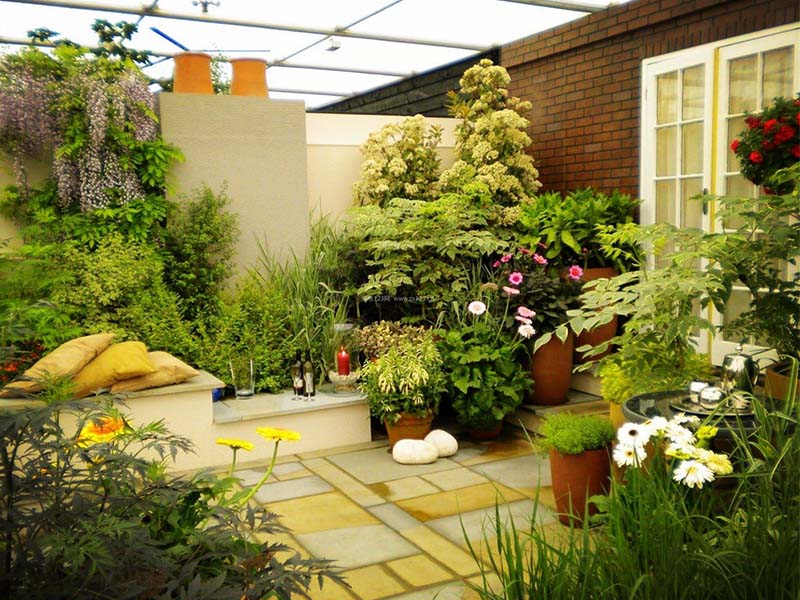 屋顶花园设计,楼顶花园设计,露台花园设计,露台设计,100平米花园设计